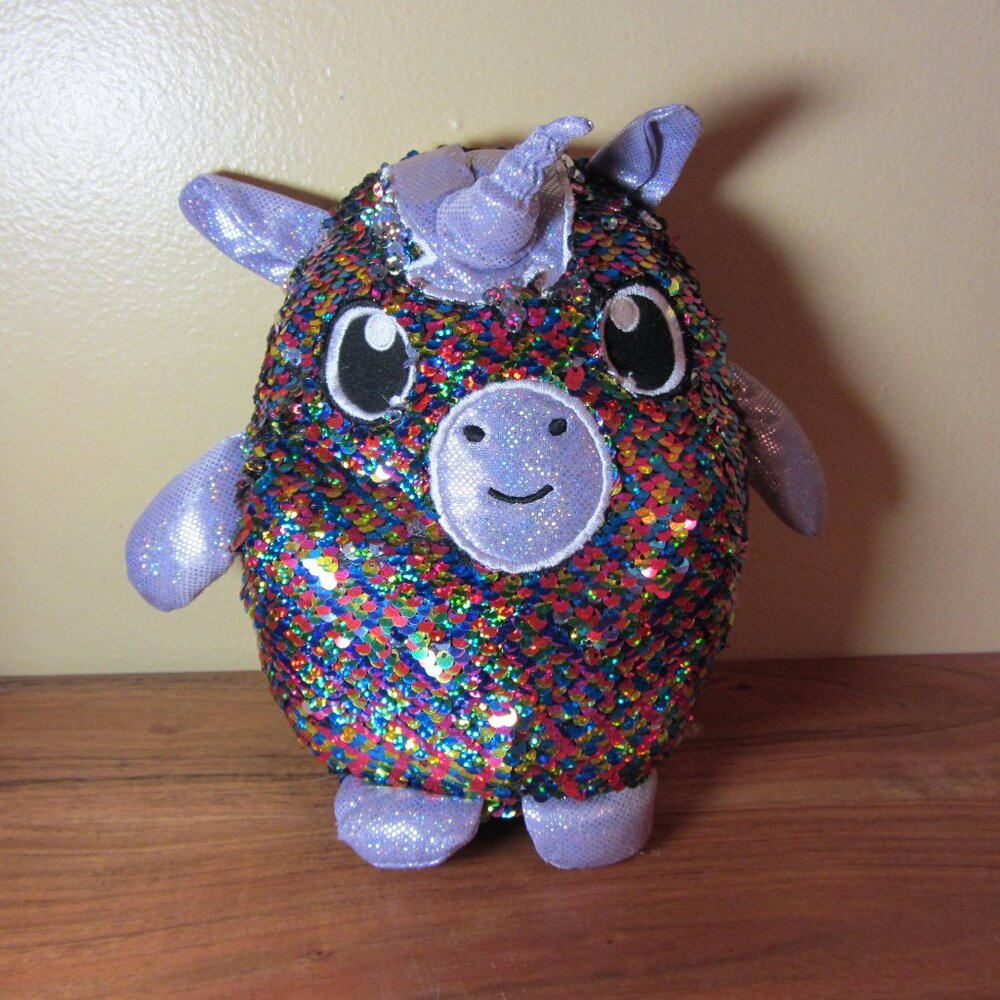 5 for $25 - plush shimmeez sequin unicorn stuffed animal (w3595)